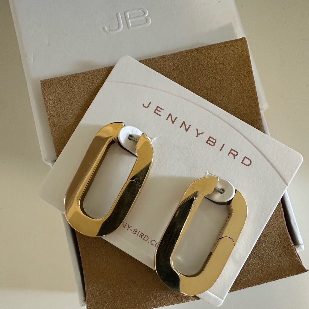 Jenny Bird Mega U-Link Earrings Gold. The Mega (larger) size of the U-links
